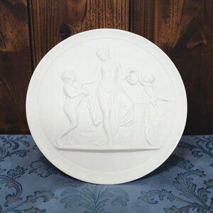 Thorvaldsen Royal Copenhagen "Spring" Bisque Wall Plaque Seasons Denmark 70s 5"